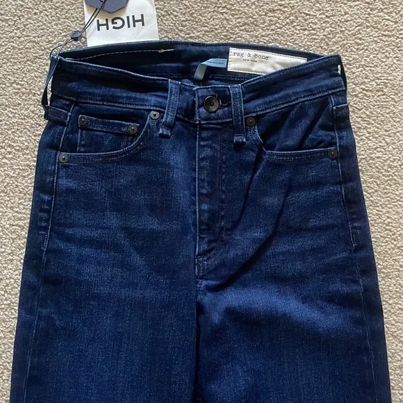 NWT Rag & Bone Nina Mid Rise Ankle Cigarette Jeans in Bayview for @mrsuperzl - Picture 6 of 9